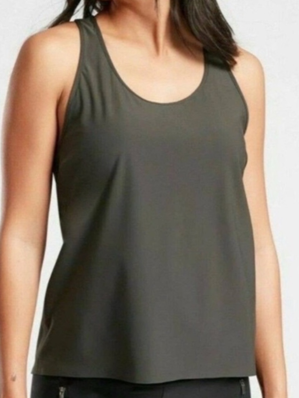 Athleta Gray Racerback Athletic Tank Top